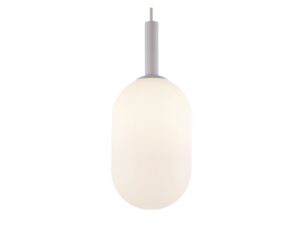 Miniaturka 10 - Biały szklany klosz lampy wiszącej Pluum 1 M w zbliżeniu