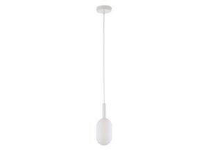 Miniaturka 7 - Lampa wisząca Pluum 1 S biała z mlecznym szklanym kloszem