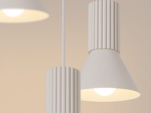 Miniaturka 34 - Lampa wisząca potrójna Avelira 30 cm beżowy – klosze ze światłem