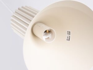 Miniaturka 37 - Lampa wisząca potrójna Avelira 30 cm beżowy – klosz od spodu z oprawką