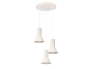 Miniaturka 31 - Lampa wisząca potrójna Avelira 30 cm beżowy na białym tle