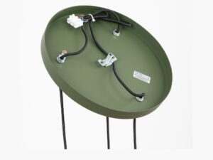 Miniaturka 26 - Lampa wisząca potrójna Avelira 30 cm beżowy + zielony oliwkowy – podsufitka od strony montażowej