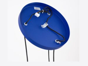 Miniaturka 13 - Lampa wisząca potrójna Avelira 30 cm biały + ultramaryna – podsufitka od strony montażowej