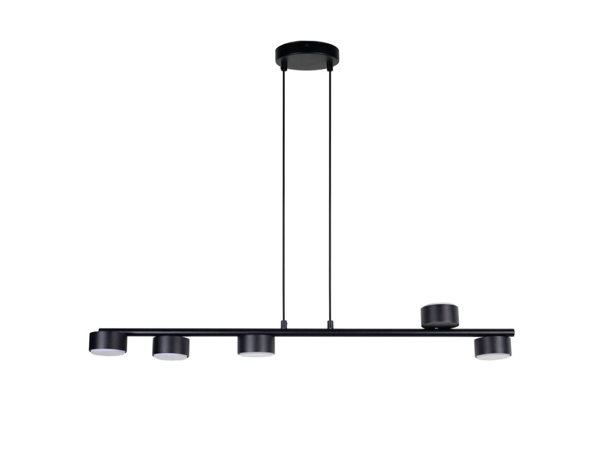 Lampa wisząca Punto 5-punktowa z metalowymi kloszami