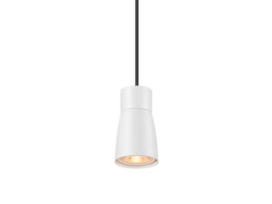 Miniaturka 4 - Biała lampa wisząca Puri 2.0 Dome z widocznym źródłem GU10