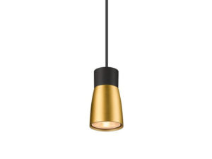 Miniaturka 2 - Lampa Puri 2.0 Dome czarno-złota z widocznym światłem w kloszu
