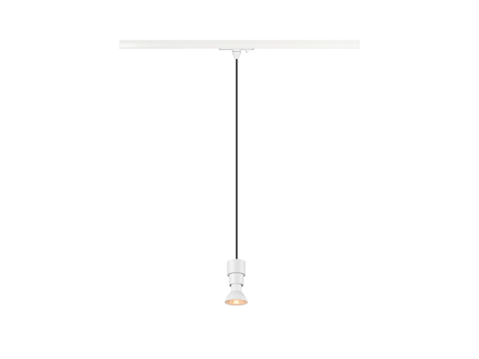 Puri 2.0 Basic biała, lampa wisząca do szyny 1-fazowej, widok cały