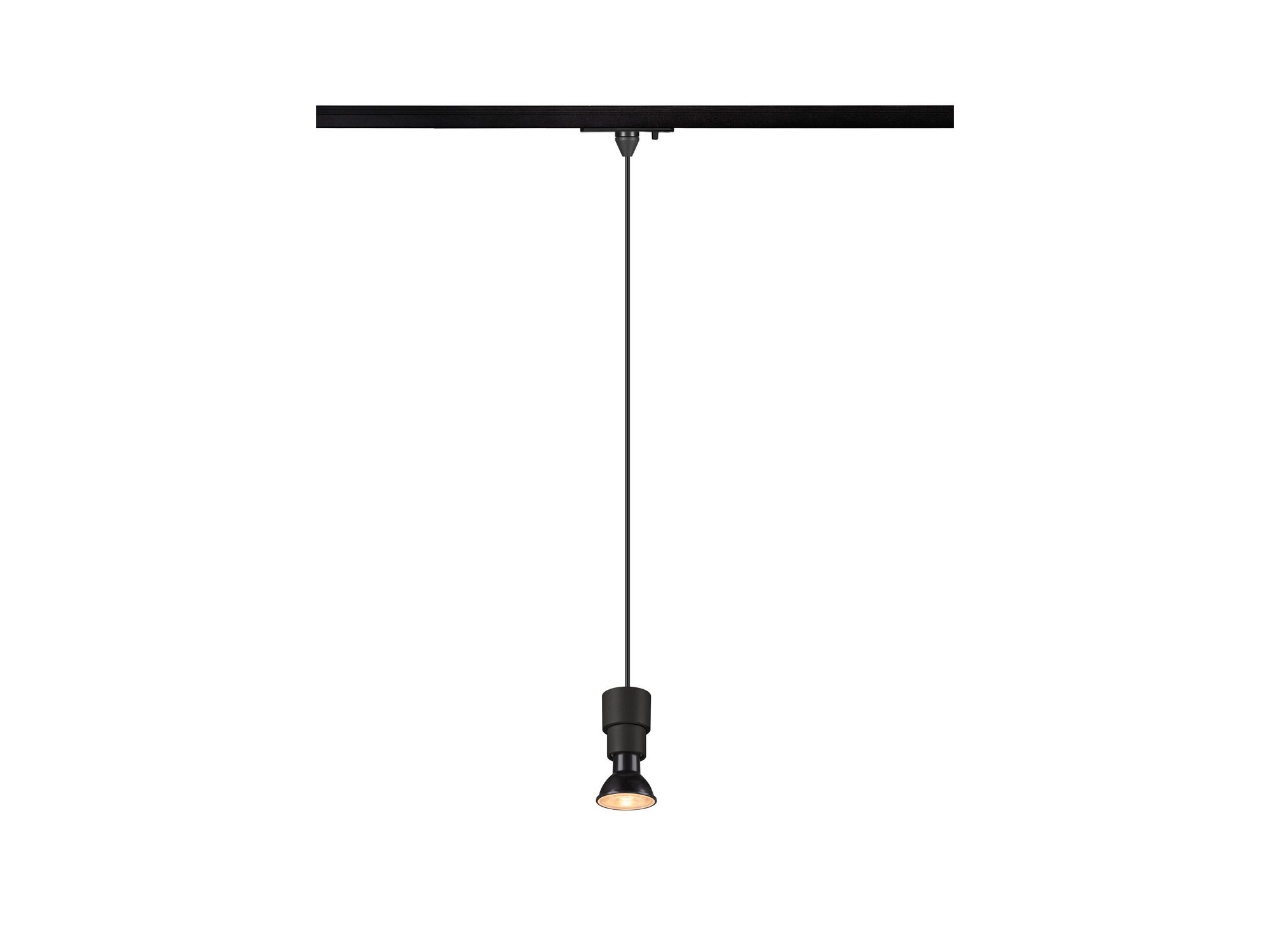 Puri 2.0 Basic czarna, lampa wisząca do szyny 1-fazowej, widok cały