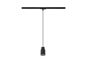 Miniaturka 4 - Czarna lampa Puri 2.0 Tube, detal cylindrycznego klosza i gniazda GU10