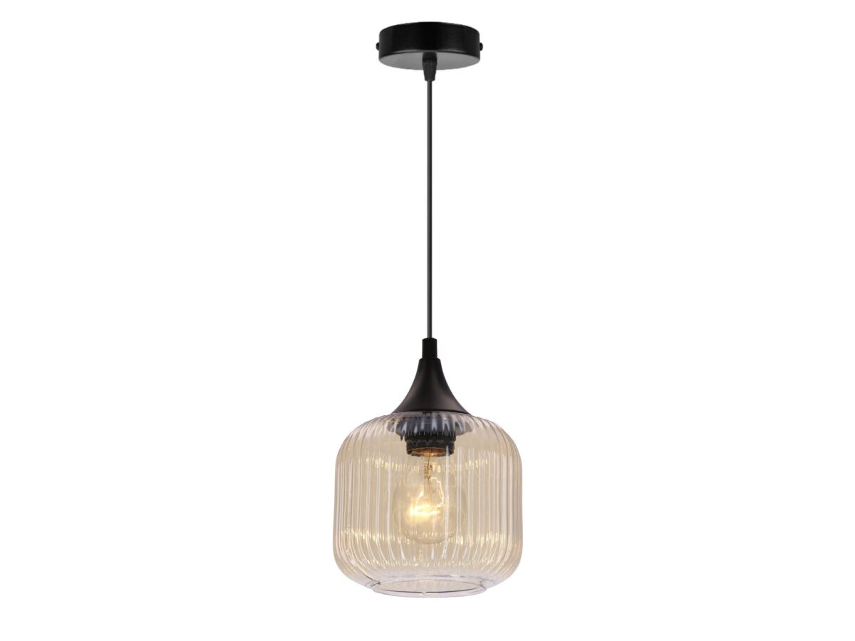 Lampa wisząca Raladia pojedyncza bursztynowa E27 15 cm