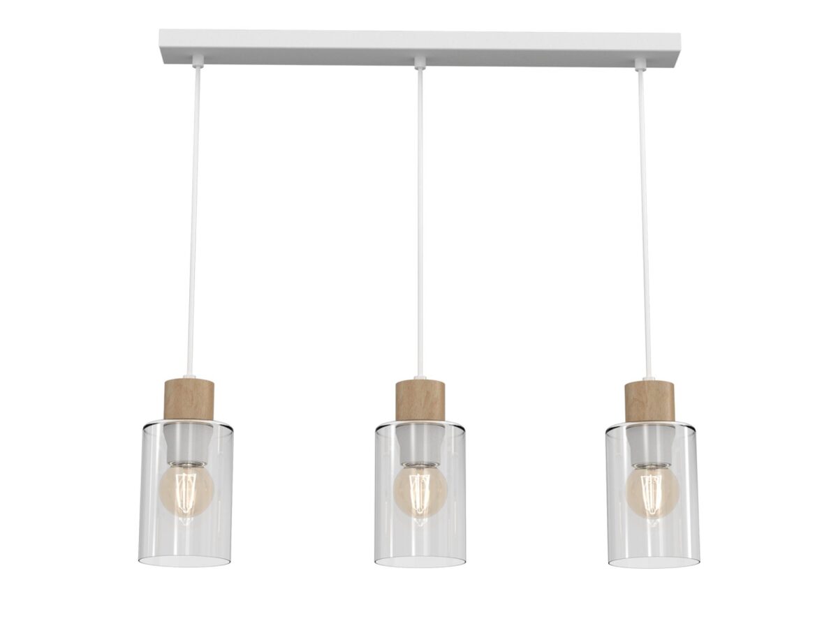 Lampa wisząca Raletona 3 × E27 na listwie 60 cm