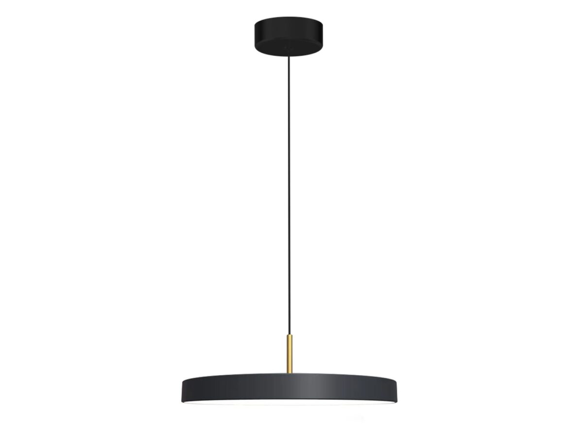Lampa wisząca LED Raliseta 38 W czarno-złota 45 cm