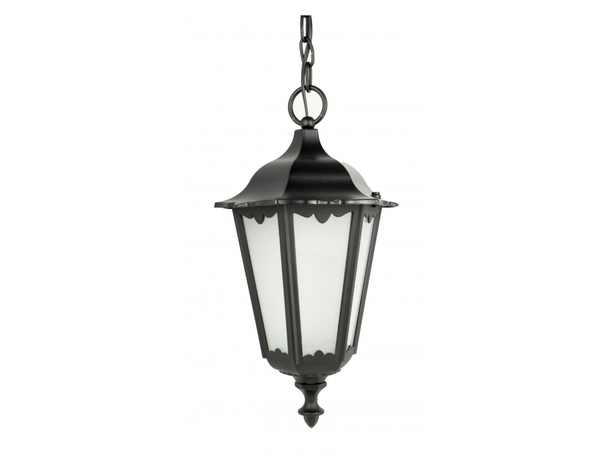 Lampa wisząca RETRO CLASSIC K 1018/1/D – czarna oprawa z łańcuchem