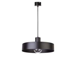 Miniaturka 1 - Lampa wisząca Rif 1 L czarna z pojedynczym stalowym kloszem