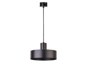 Miniaturka 1 - Lampa wisząca Rif 1 M czarna z cylindrycznym metalowym kloszem
