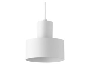 Miniaturka 2 - Biały metalowy cylindryczny klosz lampy wiszącej Rif 1 S w zbliżeniu