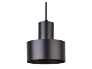 Miniaturka 3 - Czarny metalowy klosz lampy wiszącej Rif 1 S widziany z bliska