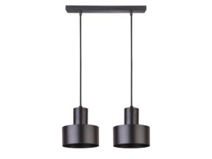 Miniaturka 1 - Lampa wisząca Rif 2 czarna z dwoma stalowymi kloszami