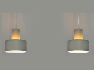 Miniaturka 4 - Lampa wisząca Rif 2 szary beż, widok całej oprawy