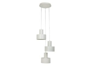 Miniaturka 3 - Lampa wisząca Rif 3 koło szary beż z trzema stalowymi kloszami