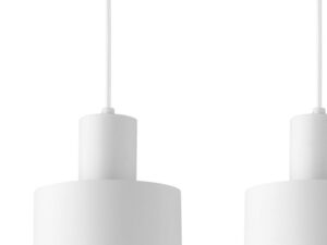 Miniaturka 1 - Zbliżenie dwóch metalowych białych kloszy lampy Rif 3 prosty