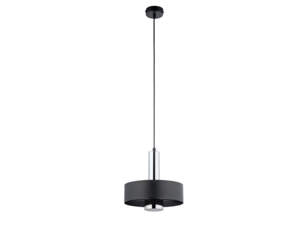 Lampa wisząca Rif Lux 1 M w czarnym i srebrnym wykończeniu
