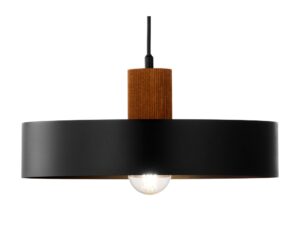 Miniaturka 3 - Rif Wood 1 L – czarny stalowy klosz z jasnobrązowym detalem drewnianym