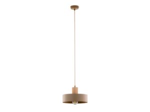 Miniaturka 8 - Lampa wisząca Rif Wood 1 M ciepły beż i drewno naturalne, widok całej lampy