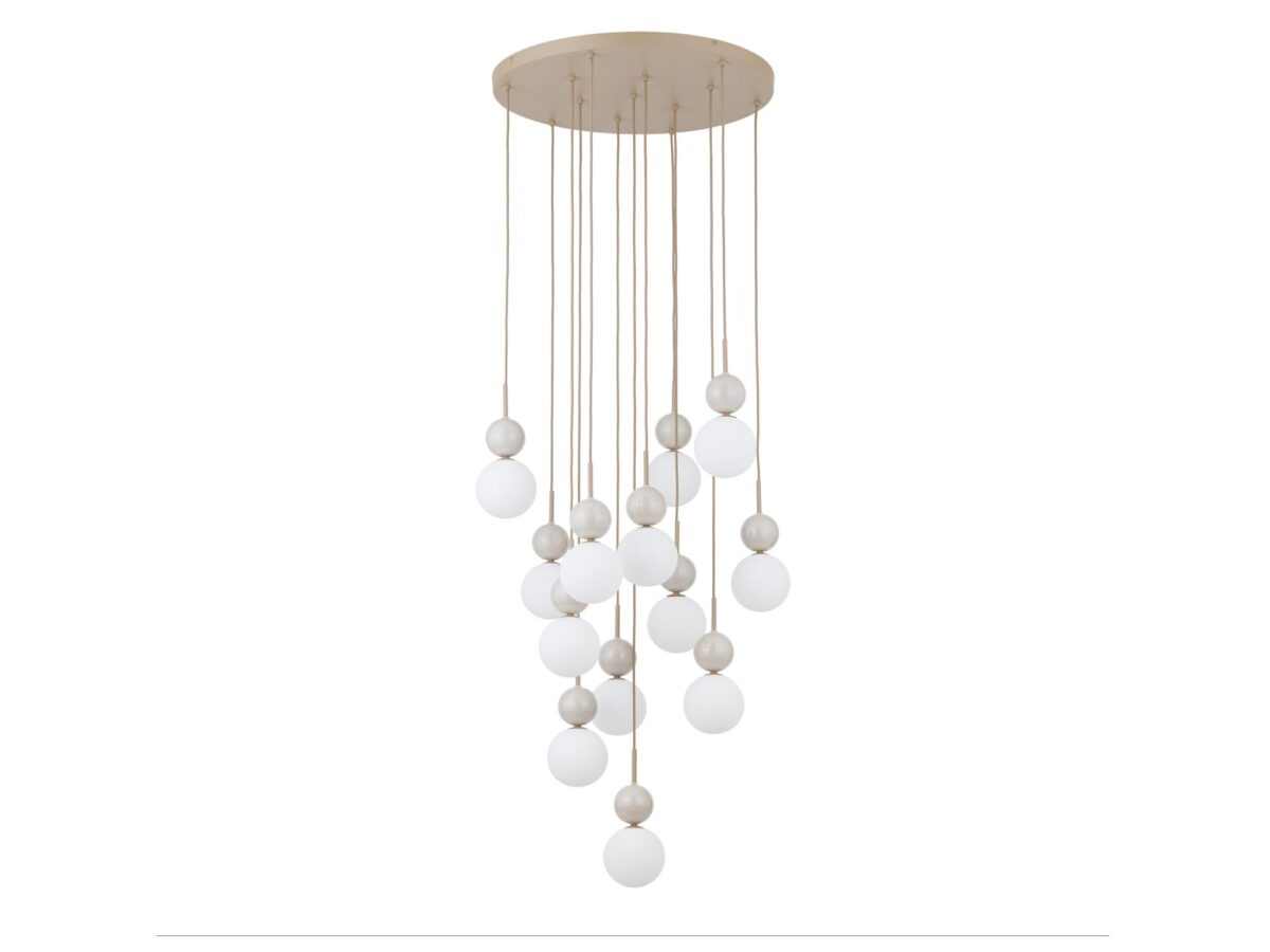 Lampa wisząca Riviera 13-punktowa z kulistymi kloszami