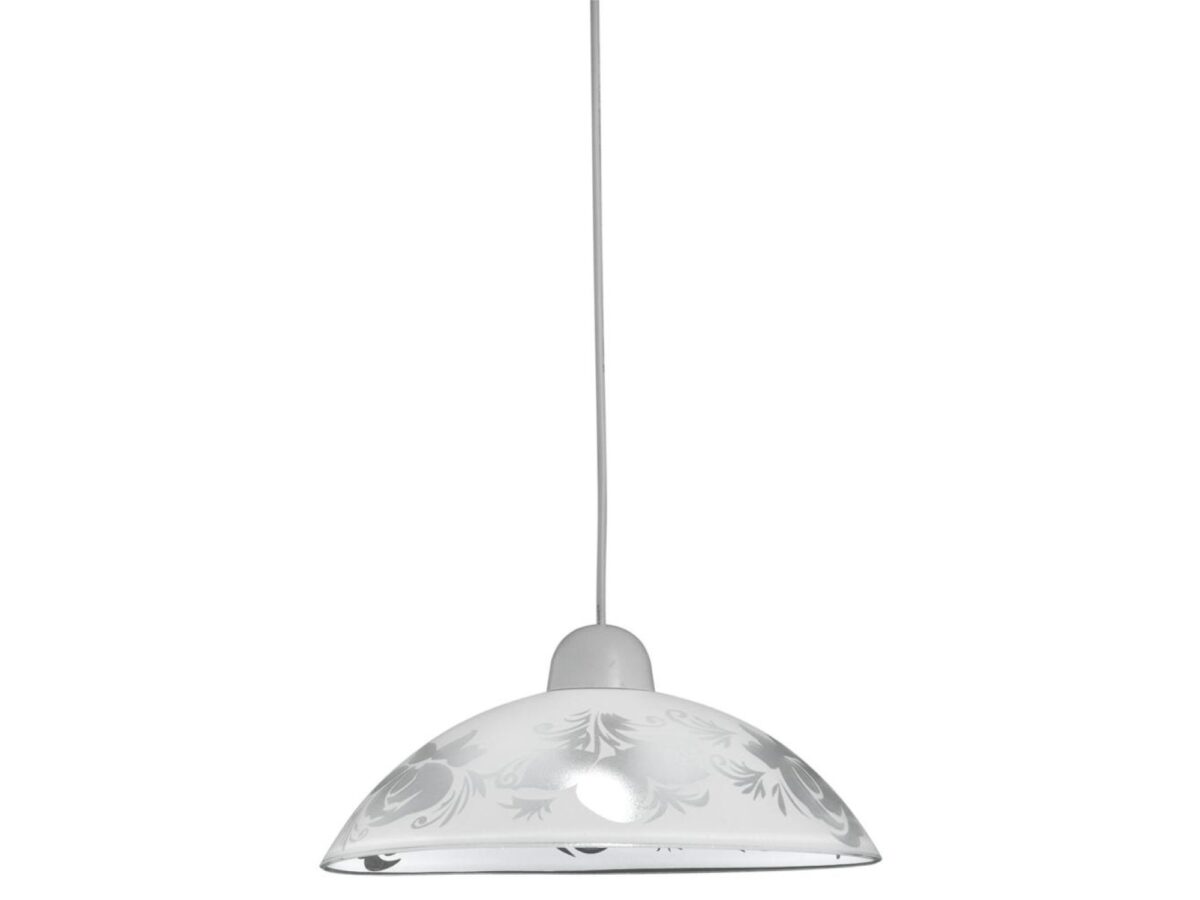 Lampa wisząca Romeveta 30 cm ze szklanym kloszem