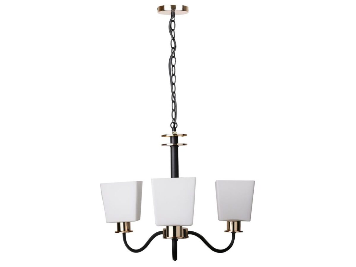 Lampa wisząca Romitino 3-punktowa czarno-złota E27