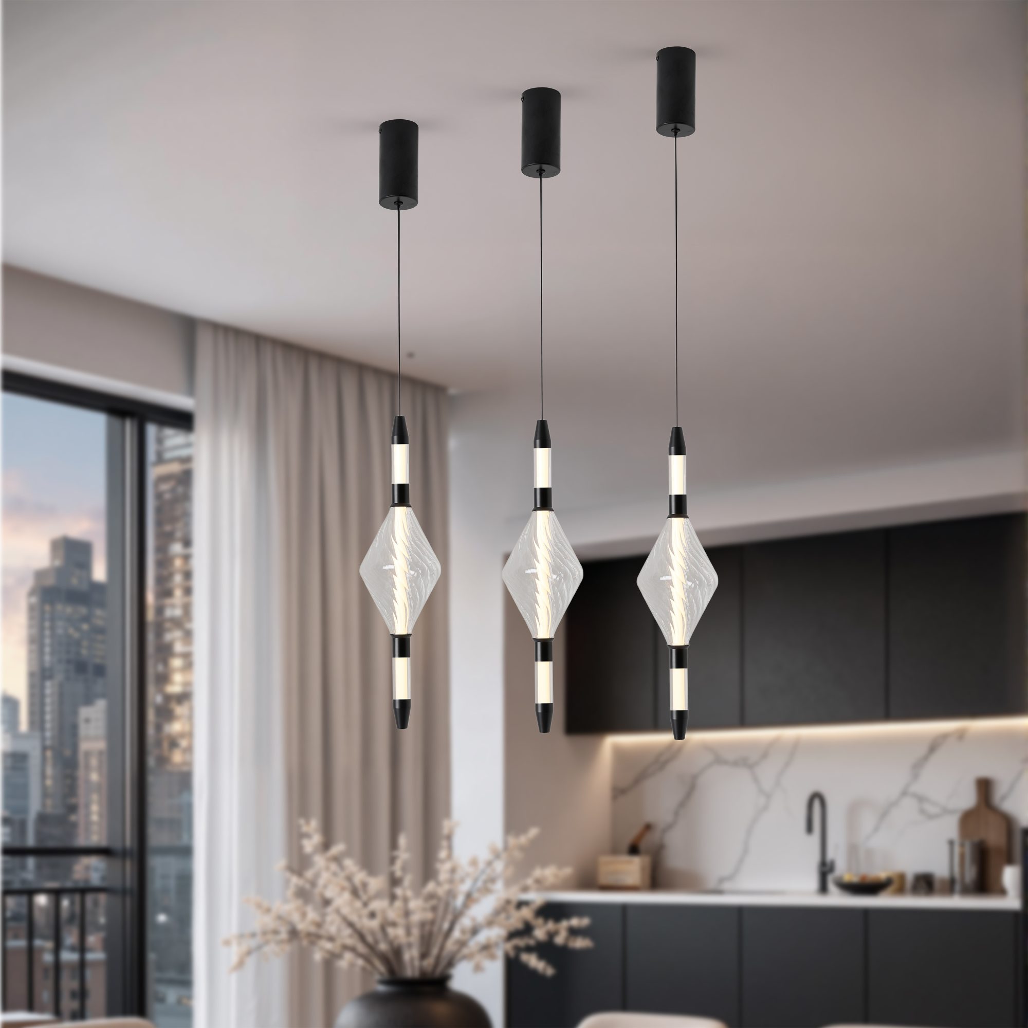 Lampa wisząca Romorano w aranżacji kuchennej