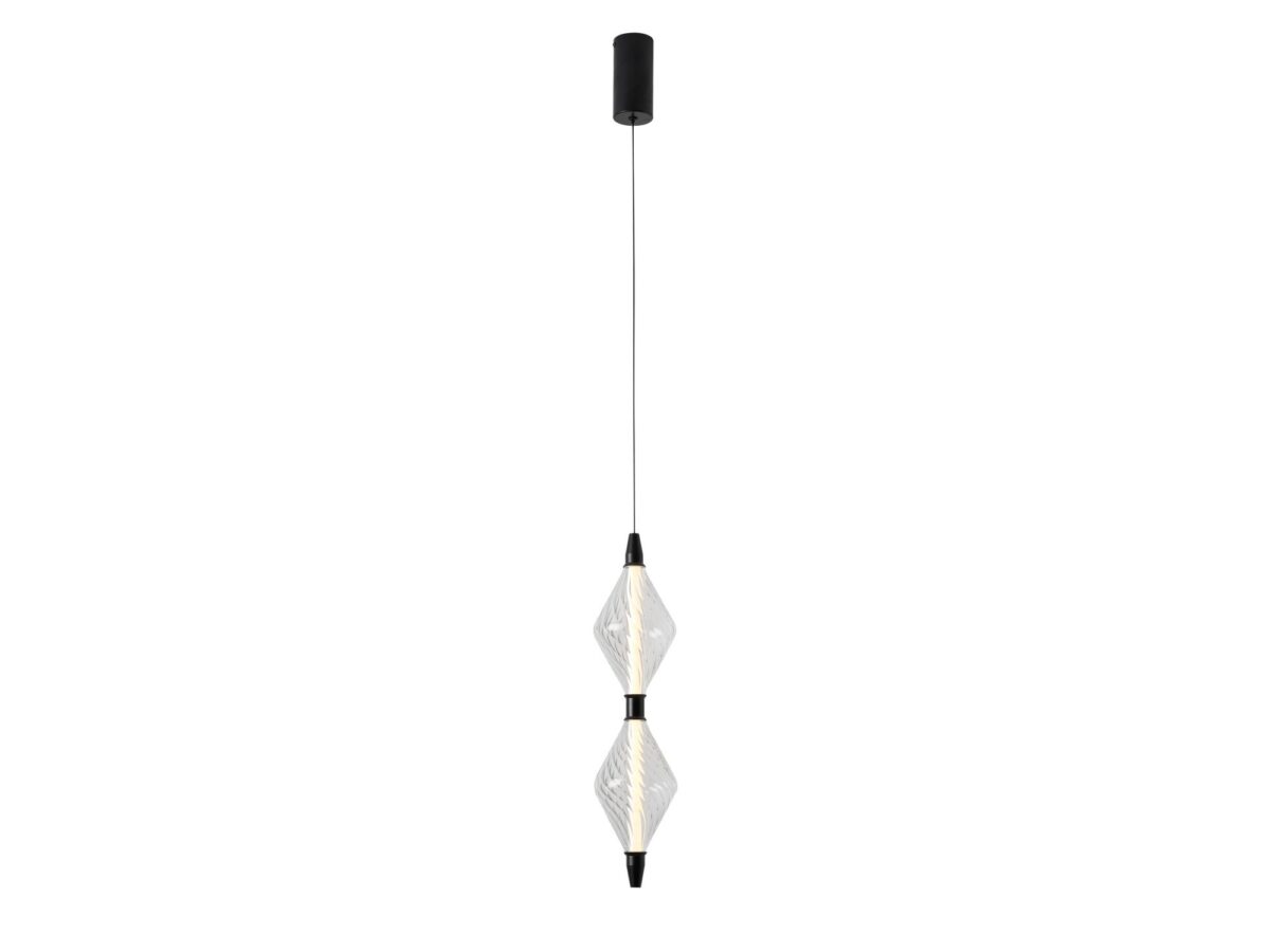 Lampa wisząca LED Romorano z ryflowanym szkłem