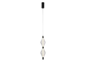 Miniaturka 8 - Lampa wisząca Romorano podwójne przezroczyste klosze LED