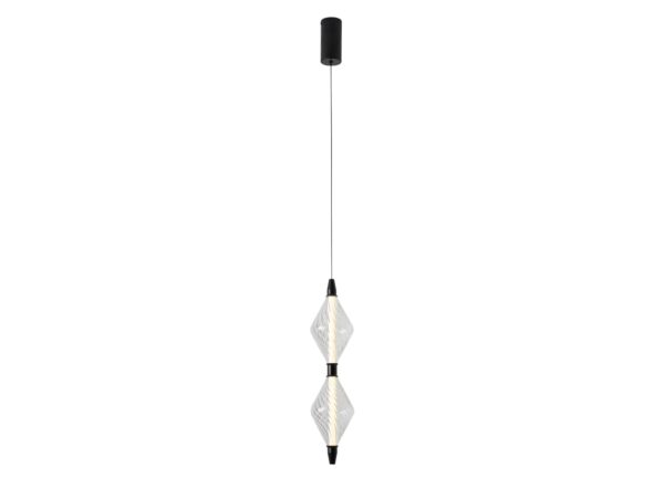 Lampa wisząca Romorano podwójne przezroczyste klosze LED