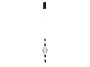 Miniaturka 1 - Lampa wisząca Romorano pojedynczy przezroczysty klosz LED