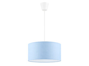 Miniaturka 4 - Lampa wisząca Rondo Kids niebieska 38 cm z tkaninowym abażurem