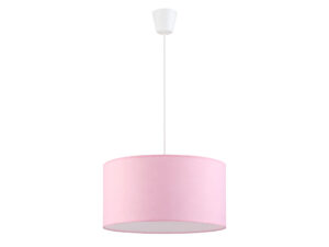 Miniaturka 2 - Lampa wisząca Rondo Kids różowa 38 cm z tkaninowym abażurem