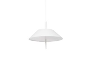 Miniaturka 2 - Lampa wisząca SAKOSI A w kolorze białym z osłonką, widok od dołu