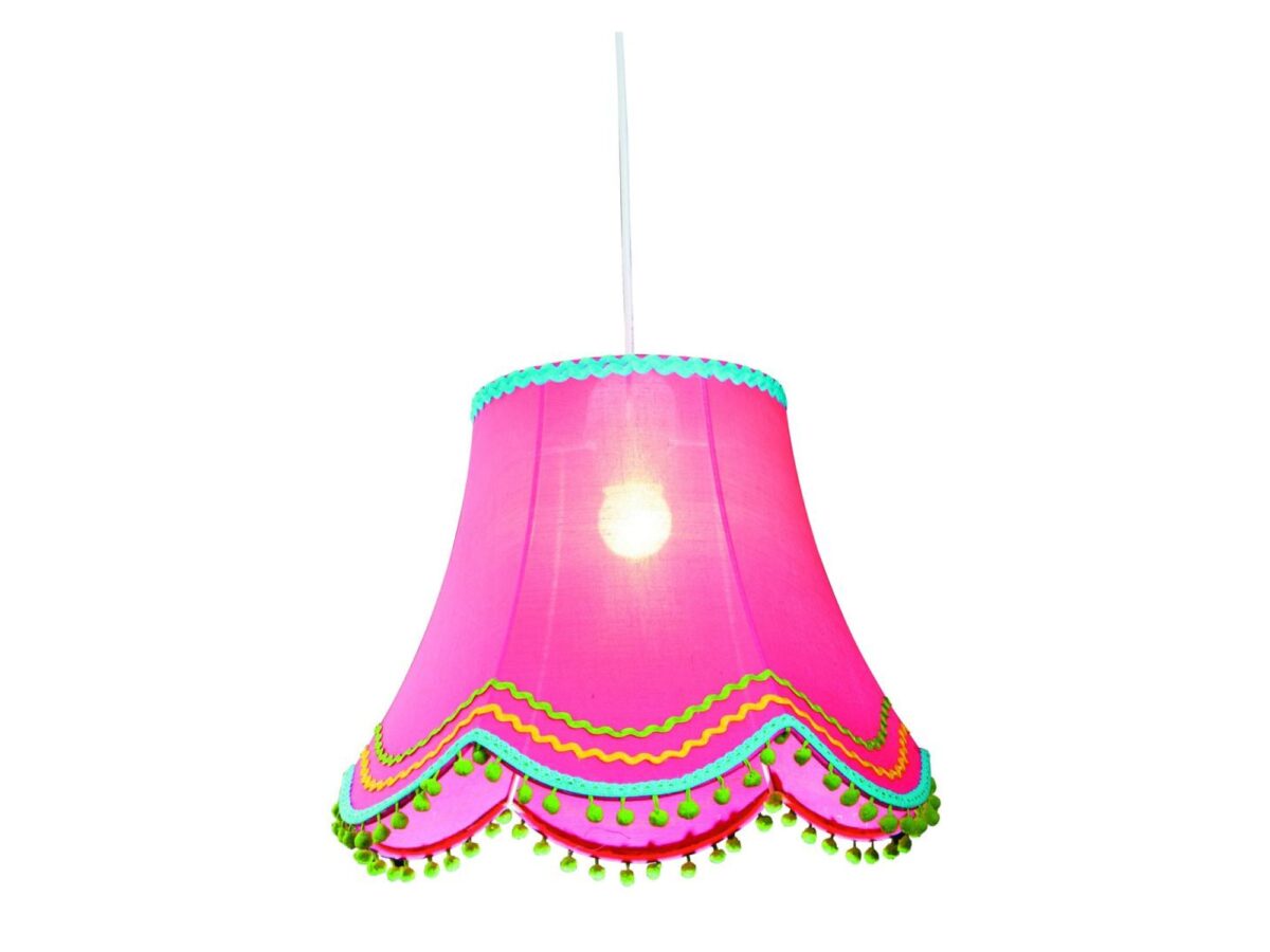 Lampa wisząca Saledo 35 cm z ozdobnym abażurem