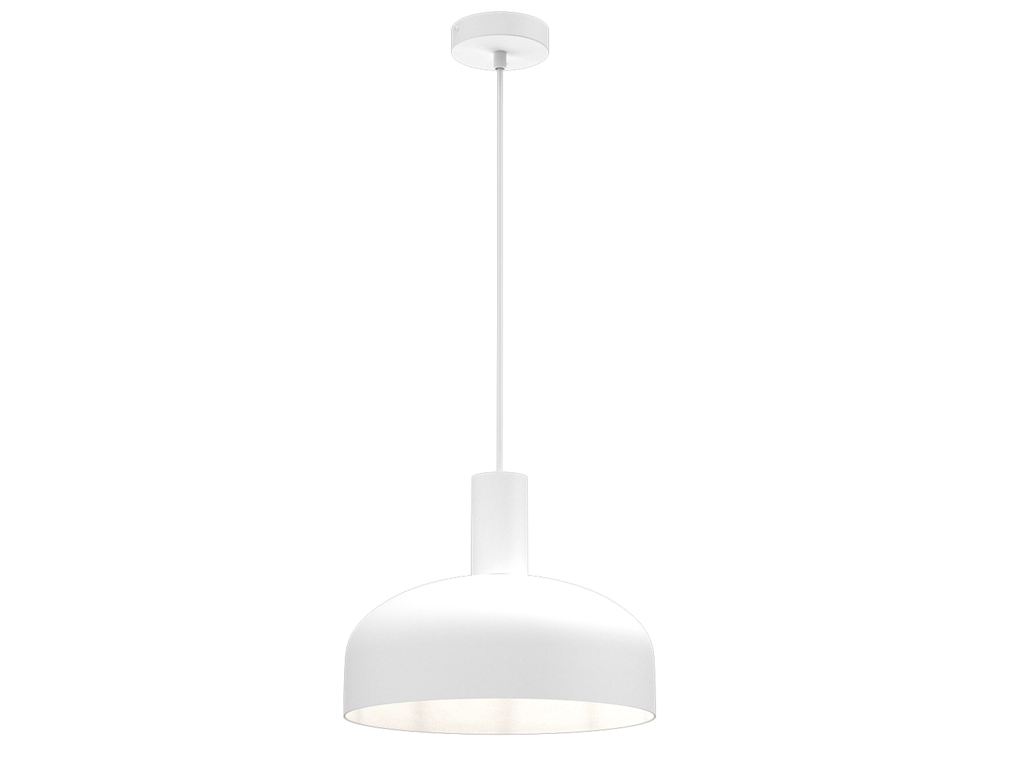 Cała lampa wisząca Salorino biały na białym tle