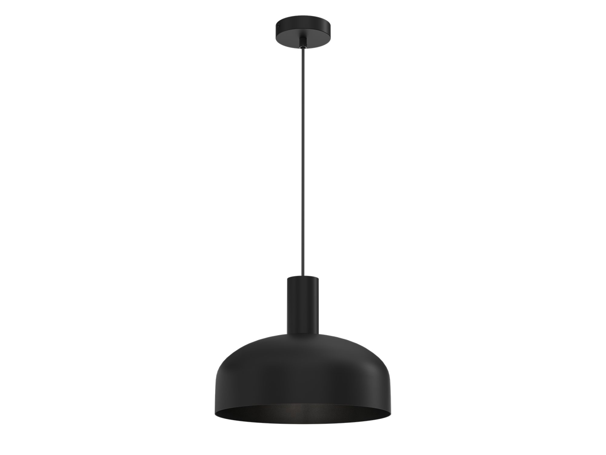 Cała lampa wisząca Salorino czarny na białym tle