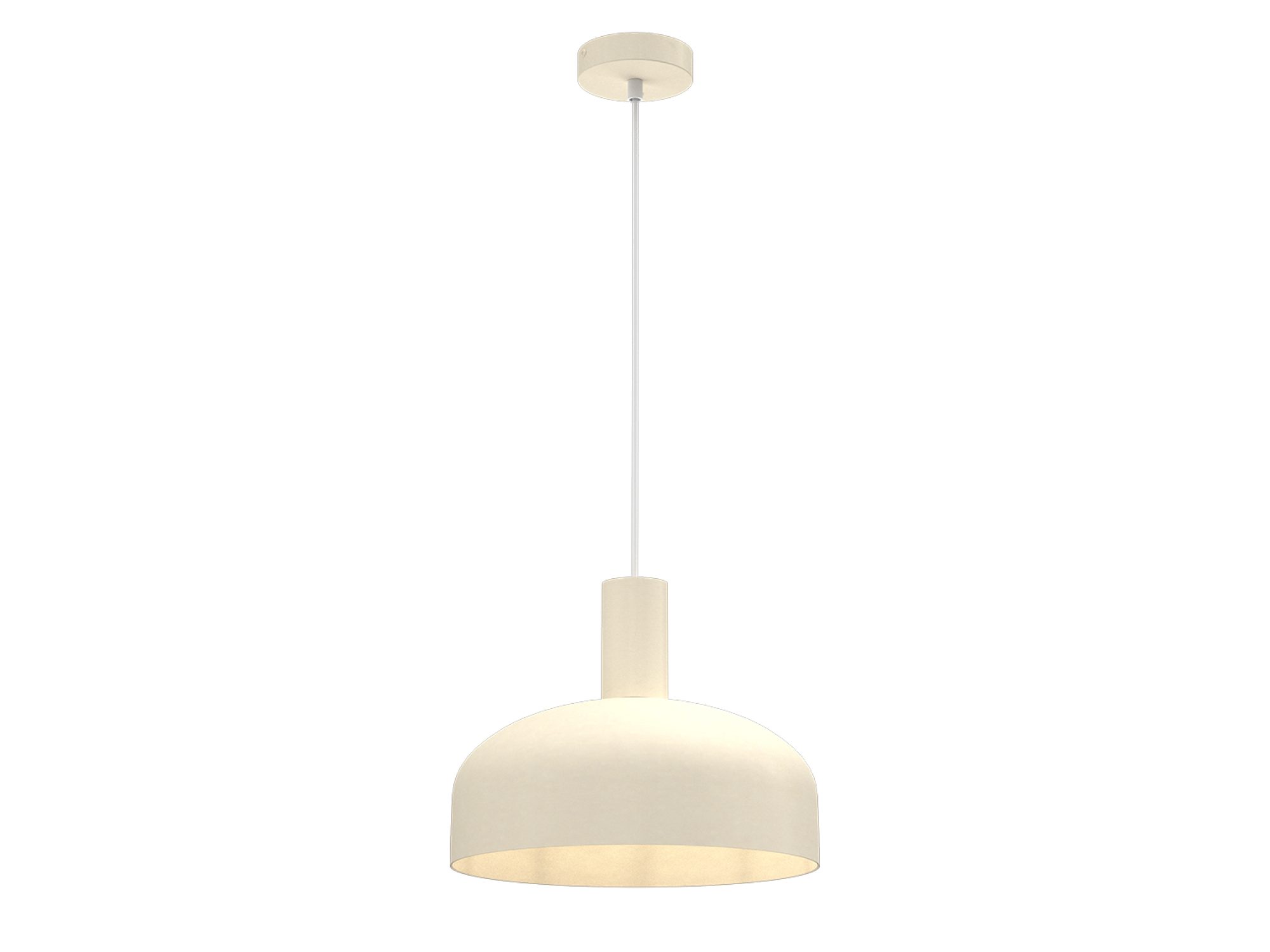 Cała lampa wisząca Salorino kremowy na białym tle