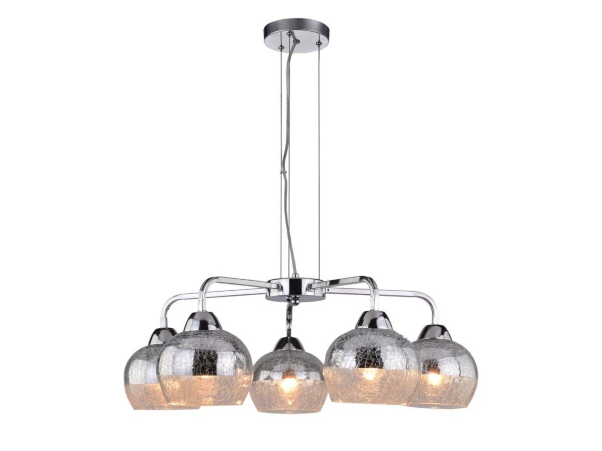 Lampa wisząca Saretia 5-punktowa 55 cm chrom