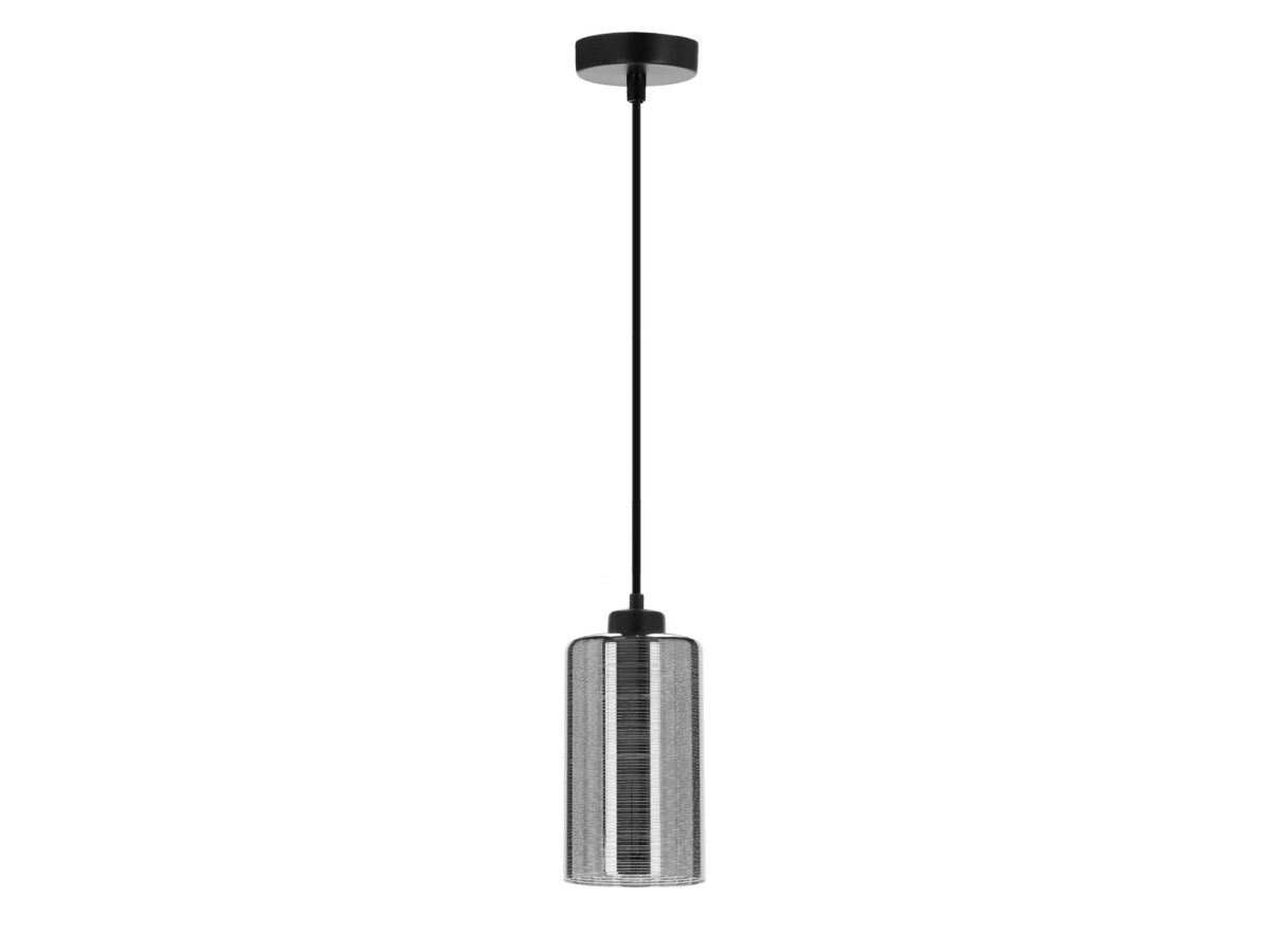 Lampa wisząca Savaro 12 cm chromowana z kloszem szklanym