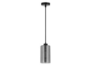 Miniaturka 2 - Lampa wisząca Savaro 12 cm, chromowany szklany klosz i czarne zawieszenie