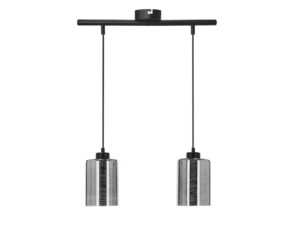 Miniaturka 2 - Lampa wisząca Savaro dwupunktowa 45 cm z chromowanymi kloszami