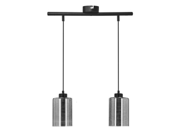 Lampa wisząca Savaro dwupunktowa 45 cm z chromowanymi kloszami