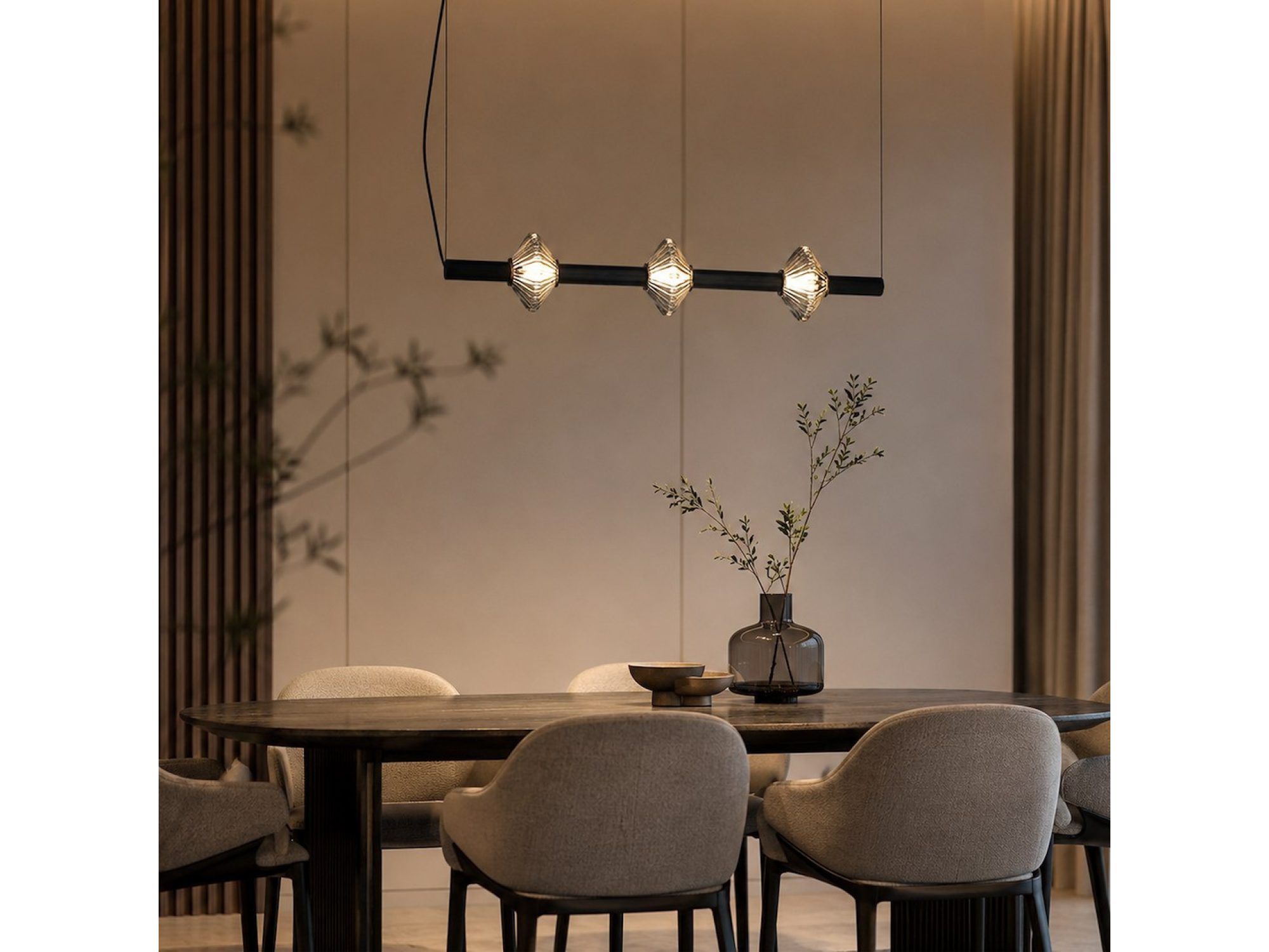 Lampa wisząca Seladano 18 W czarna w aranżacji – ujęcie 2