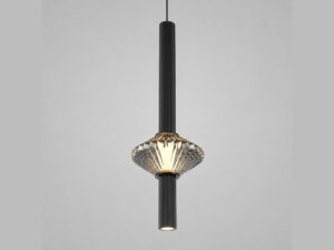 Miniaturka 4 - Lampa wisząca Seladano 7 W czarna – cały model na białym tle